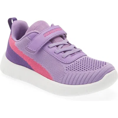 Dream Pairs Kids'  Knit Low Top Sneaker In Purple/fuchsia
