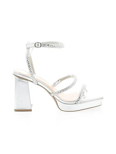 Pre-owned Dream Pairs Sandals In Silver