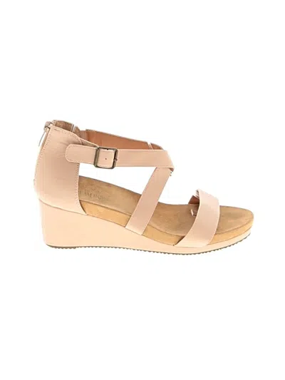 Pre-owned Dream Pairs Wedges In Tan