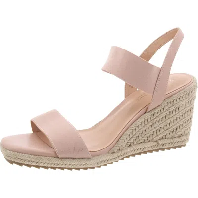 Dream Pairs Womens Faux Leather Open Toe Wedge Sandals In Pink