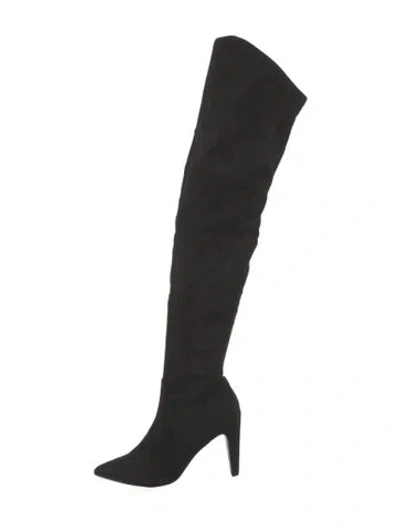 Pre-owned Dream Paris Suede Boots In Black