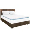 Dream Serenity Comfortduo 4in Customizable Memory Foam Mattress Topper In Blue