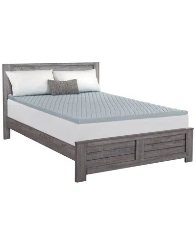 Dream Serenity Cool Point 3in Memory Foam Mattress Topper In Grey