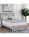 Dream Serenity Peak Comfort 2in Memory Foam Mattress Topper In Grey