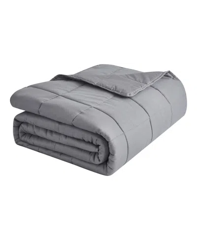 Dream Theory Cotton Weighted 20 Lbs Blanket, King In Gray