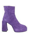 Dreamer Woman Ankle Boots Purple Size 8 Leather