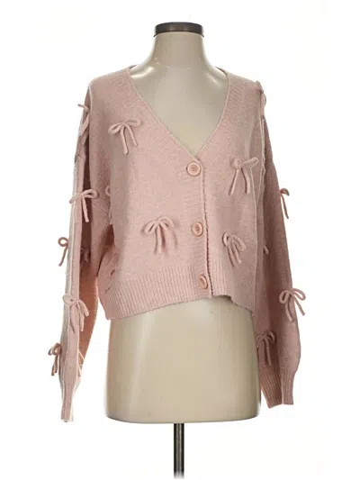 Pre-owned Dreamers By Debut Cardigan Sweater In Pink