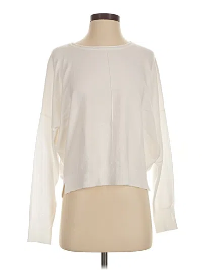 Pre-owned Dreamers By Debut Long Sleeve Top Ivory Boatneck Tops