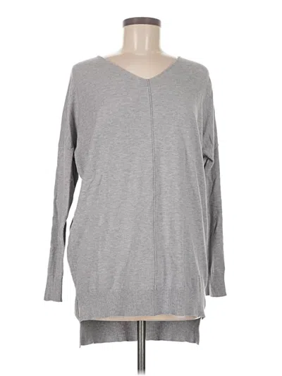 Pre-owned Dreamers Long Sleeve Top Gray V-neck Tops