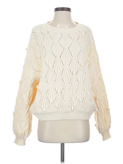 Pre-owned Dreamers Pullover Sweater In White