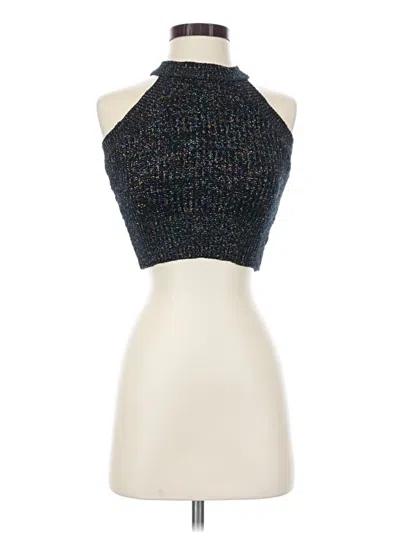 Pre-owned Dreamers Sleeveless Top Black Halter Neckline Tops