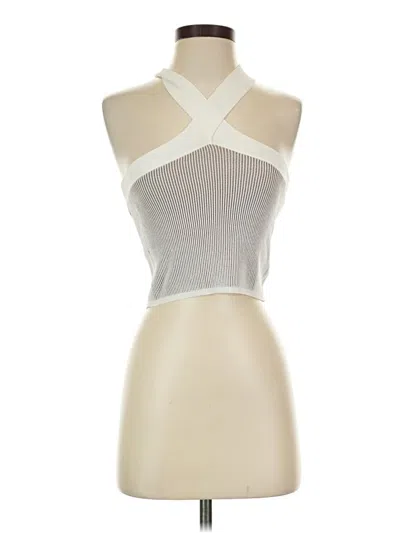 Pre-owned Dreamers Sleeveless Top Silver Halter Neckline Tops