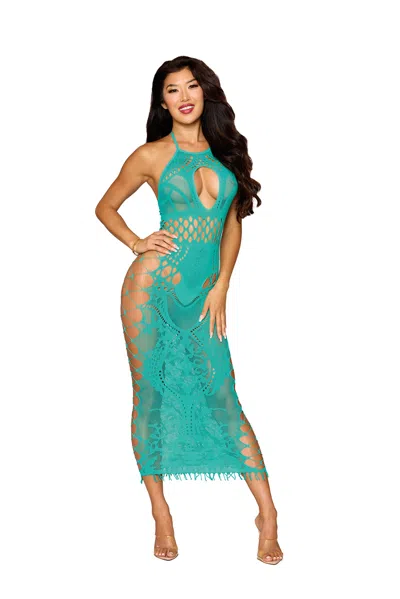 Dreamgirl Bodystocking Gown Dmnd - One Size - Agate In Blue