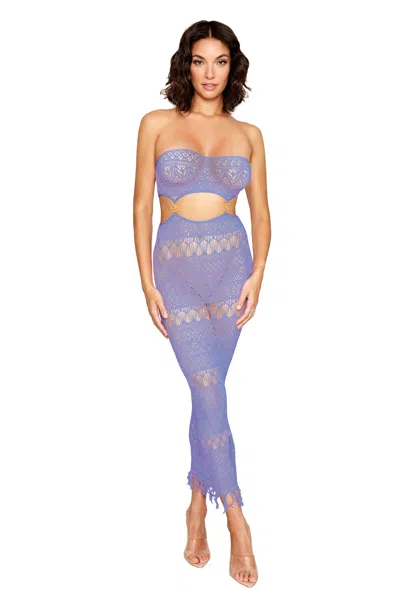 Dreamgirl Bodystocking Gown - One Size - Lavender Haze In Blue