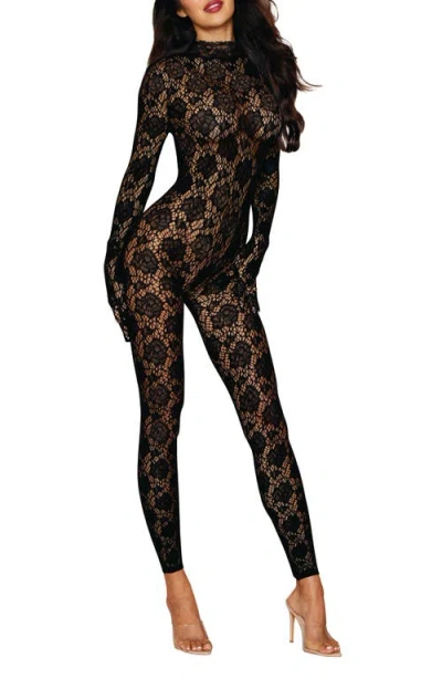 Dreamgirl Lace Bodystocking In Black