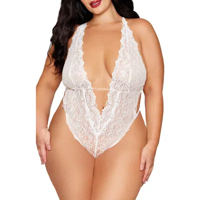 Dreamgirl Lace Teddy In White