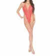 Dreamgirl Mosaic Lace Teddy In Coral