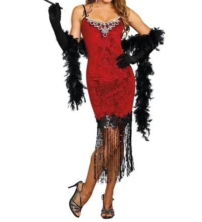 Dreamgirl Ruby Flapper Costume In Red