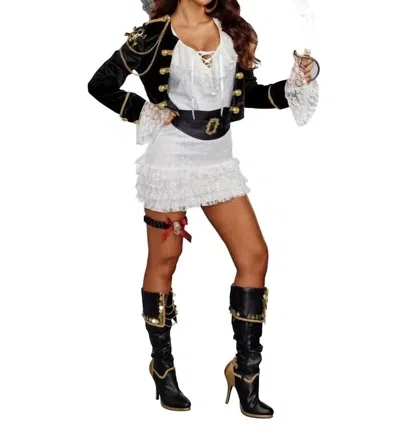 Dreamgirl Women's Holy Ship Pirate Costume In Black/white In Multi