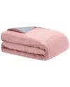 Dreamlab Amethyst & Quartz Crystal Cooling Reversible Weighted Blanket With Removable Cover In Pink