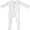 Dreamland Baby Kids'  Baby Pajamas With Dream Cuffs In White With Grey Stars