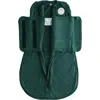 Dreamland Baby Kids'  Classic Swaddle In Forest Green