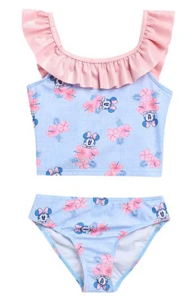Dreamwave Kids'  Disney® Minnie Mouse Tankini Two-piece Swimsuit In Multi