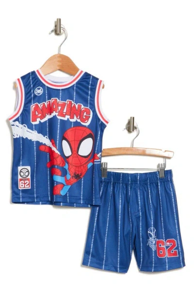 Dreamwave Kids' Basketball Tank & Shorts Set In Blue