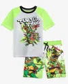Dreamwave Little Boys Tmnt Rash Guard & Swim Trunks Two-piece Swimsuit In Green