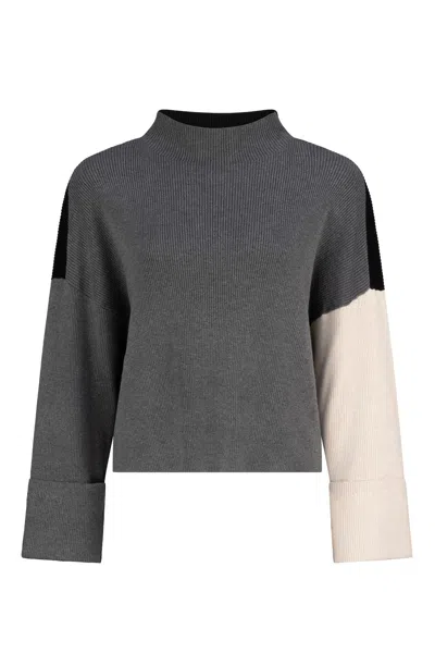 Dref By D Women's Ariel Colourblock Knit Sweater - Grey Multi In Gray