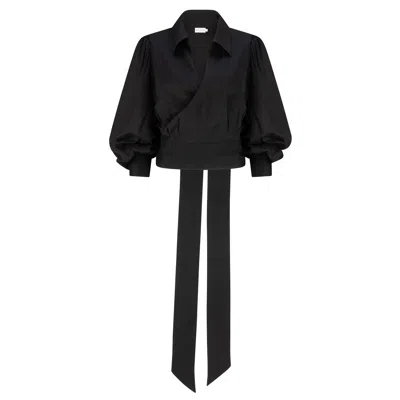 Dref By D Women's Cosmo Wrap Top - Black