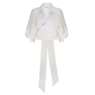 Dref By D Women's Cosmo Wrap Top - White