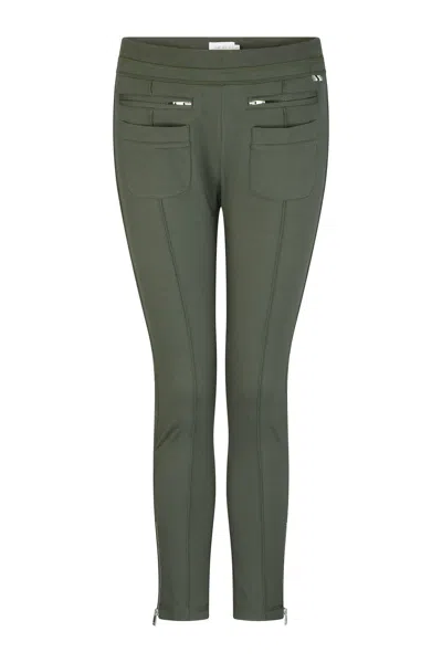 Dref By D Women's Green Girlfriend Slim Fit Pant - Khaki