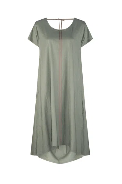 Dref By D Women's Green Tokyo A-line Linen Midi Dress - Khaki