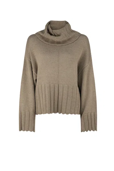 Dref By D Women's Green Venus Rollneck Jumper - Olive Branch