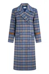 Dref By D Women's Jonquil Coat - Blue Check In Blue
