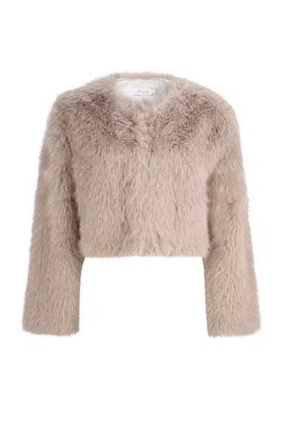 Dref By D Women's Neutrals Gingko Faux Fur Bolero - Taupe
