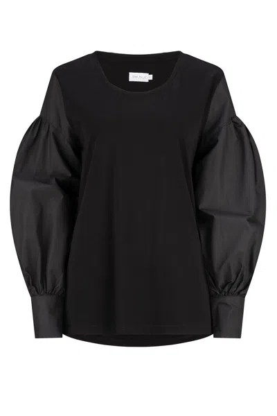 Dref By D Women's Sherry Balloon Sleeve Top - Black