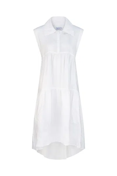 Dref By D Women's White Campari A-line Linen Dress - Ivory