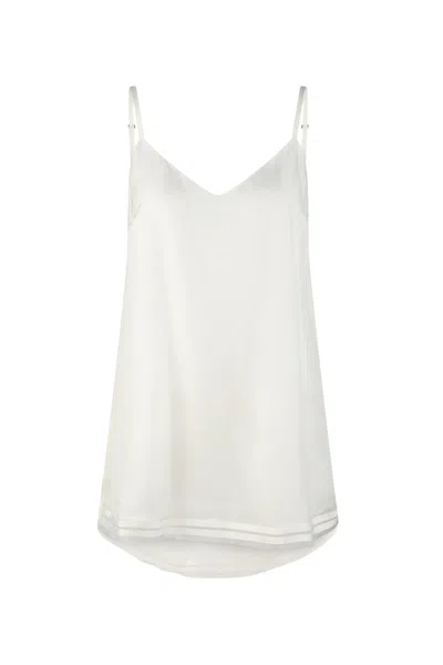 Dref By D Women's White Maldives Pure Silk Cami - Ivory