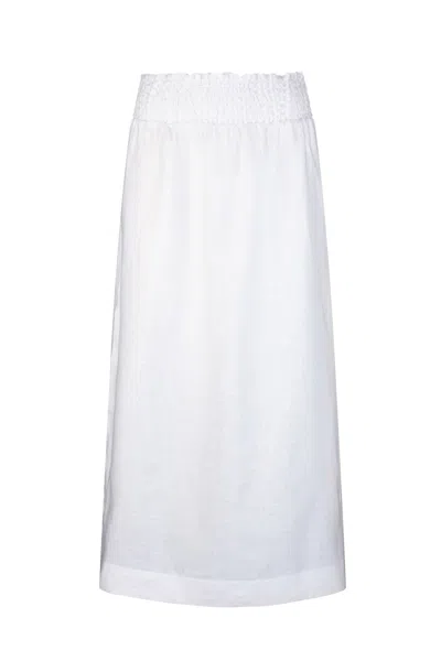 Dref By D Women's White Mojito Linen Maxi Skirt - Ivory
