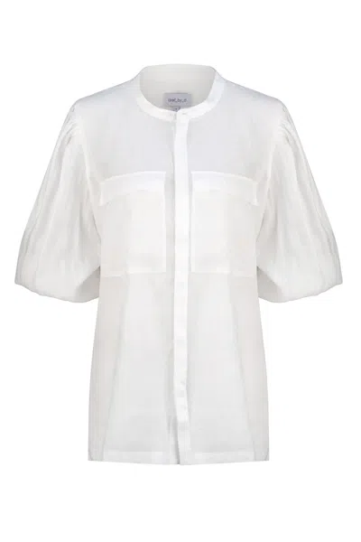 Dref By D Women's White Santorini Relaxed Shirt - Ivory