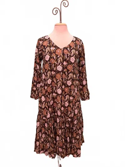 Dress Addict Women's Jod Floral Dress In Chocolate In Multi