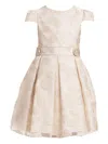 Dress & Fleur Floral-embroidered Pleated Dress In Neutral
