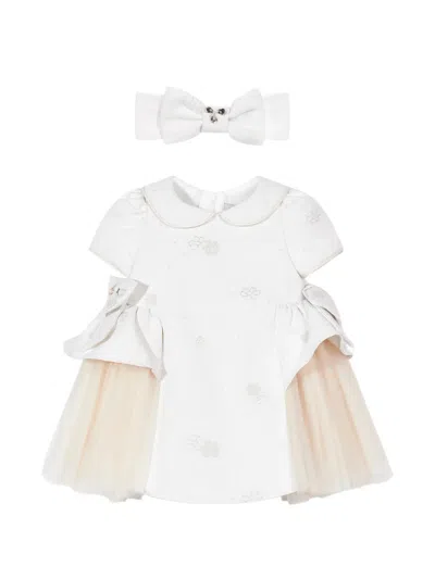 Dress & Fleur Babies' Floral-print Dress Set In Neutral
