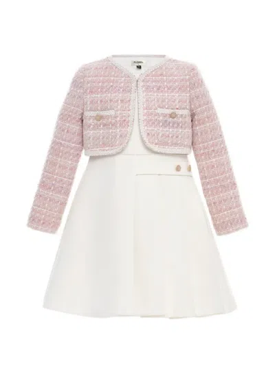 Dress & Fleur Kids' Florel Pleated Dress Set In Multi