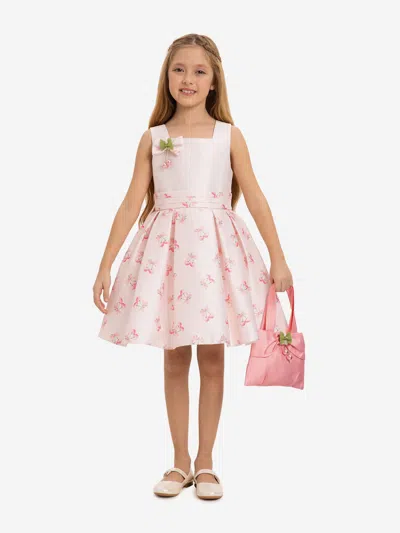 Dress & Fleur Babies'  Girls Cherry Dress With Matching Bag In Pink