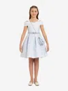 Dress & Fleur Girls Dress With Bag And Belt In Blue