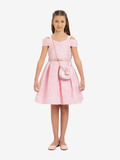 Dress & Fleur Babies'  Girls Dress With Bag And Belt In Pink