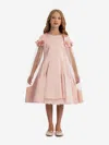 Dress & Fleur Girls Dress With Removable Cape In Pink